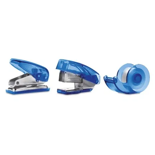 Set de escritorio con dispensador de cinta adhesiva ref MO7623 - Side Azul Transparente