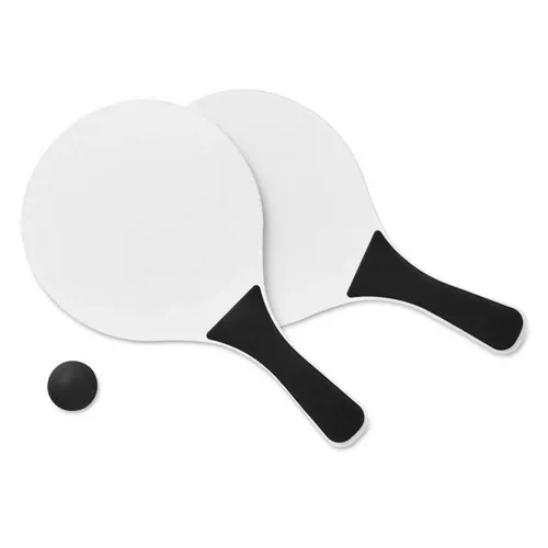 Set de tenis playa 2 raquetas MDF y 1 bola ref MO1911 - Back Negro
