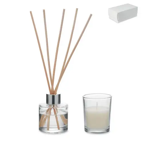 Set vela y difusor de vainilla Muska personalizable ref mo3112 - Transparente