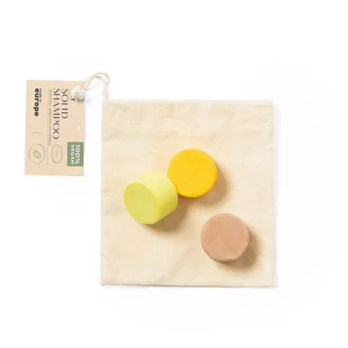 Set vegano de champús sólidos con ingredientes naturales ref 2728