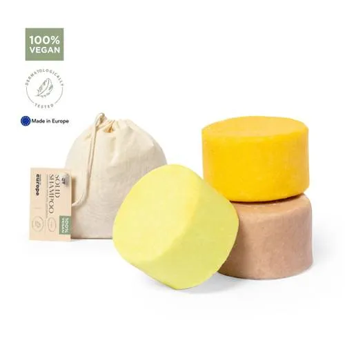 Set vegano de champús sólidos con ingredientes naturales ref 2728
