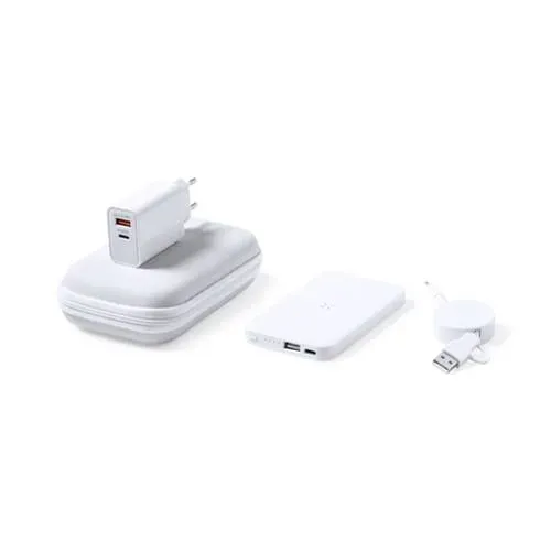Set de carga inalámbrica 4000 mAh con estuche ref 1435 - Blanco