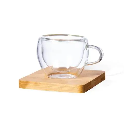 Set 2 Tazas Doble Pared Cristal Borosilicato ref 1701 - 02