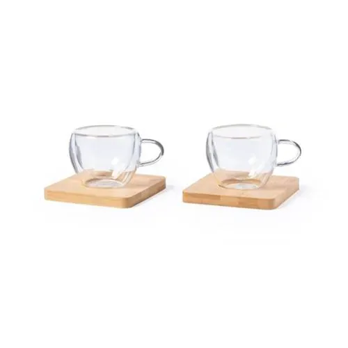 Set 2 Tazas Doble Pared Cristal Borosilicato ref 1701 - S C