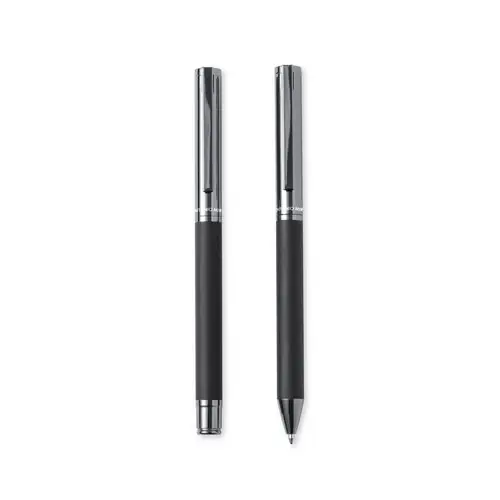 Set Bolígrafo y Roller Antonio Miró con Carga Jumbo ref 7370 - Negro
