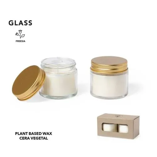 Set de velas aromáticas cera vegetal aroma fresia ref 1687 - 00