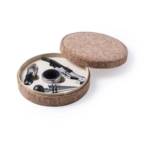 Set de vinos elegante con accesorios de acero inox ref 6098