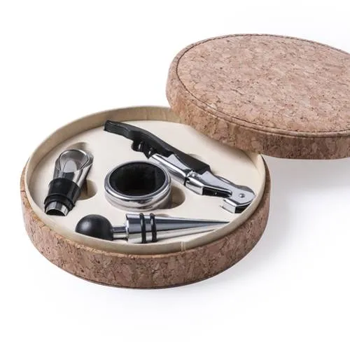 Set de vinos elegante con accesorios de acero inox ref 6098
