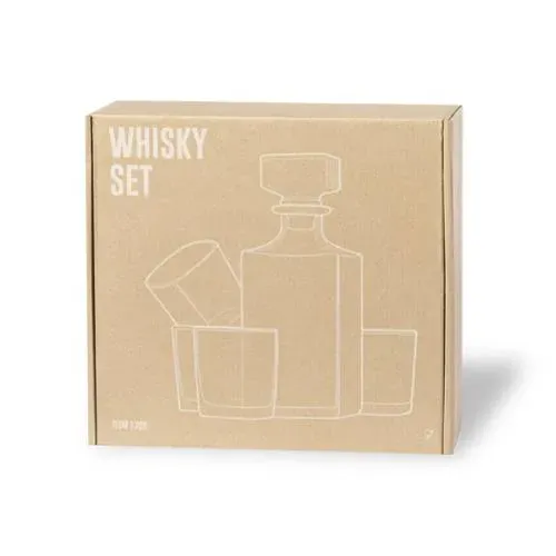 Set de whisky en cristal con decantador y 4 vasos ref 1705 - 02