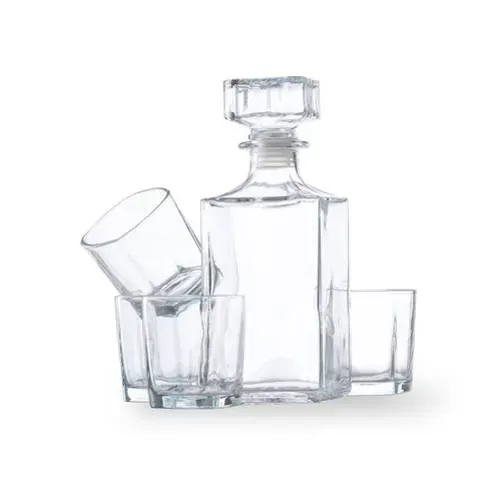Set de whisky en cristal con decantador y 4 vasos ref 1705 - S C