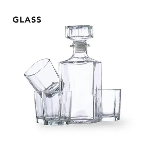 Set de whisky en cristal con decantador y 4 vasos ref 1705 - vista 1