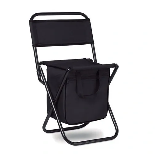 Silla plegable exterior con compartimiento nevera ref MO6112 - Front Negro