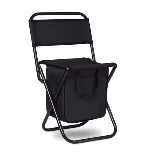 Silla plegable exterior con compartimiento nevera ref MO6112 - Negro