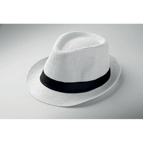 Sombrero de paja de papel Boowie personalizable para eventos ref MO2367