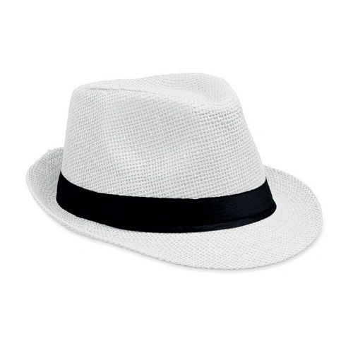 Sombrero de paja de papel Boowie personalizable para eventos ref MO2367