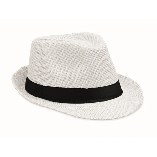 Sombrero de paja de papel Boowie personalizable para eventos ref MO2367