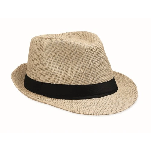 Sombrero de paja de papel Boowie personalizable para eventos ref MO2367