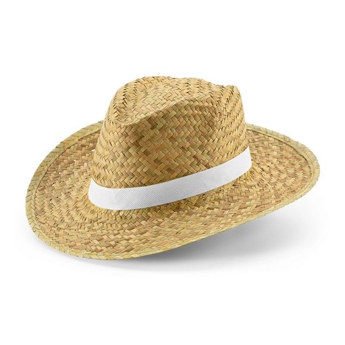 Sombrero de paja natural con cinta de poliéster ref 99082