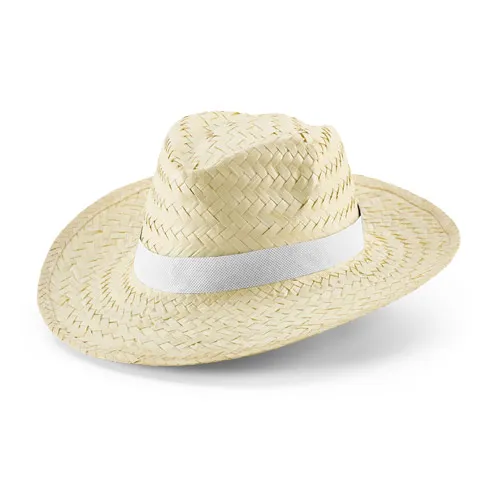 Sombrero de paja natural con cinta de poliéster ref 99084