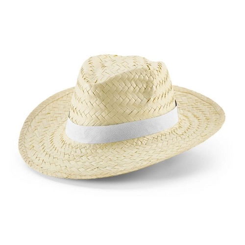 Sombrero de paja natural con cinta de poliéster ref 99084