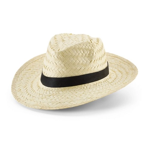 Sombrero de paja natural con cinta de poliéster ref 99084