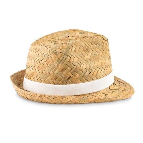 Sombrero de paja natural con cinta de poliéster ref MO9844