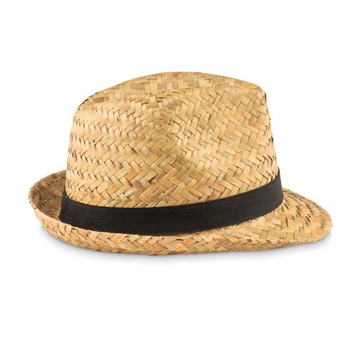 Sombrero de paja natural con cinta de poliéster ref MO9844