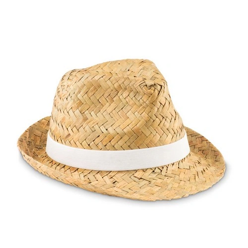 Sombrero de paja natural con cinta de poliéster ref MO9844