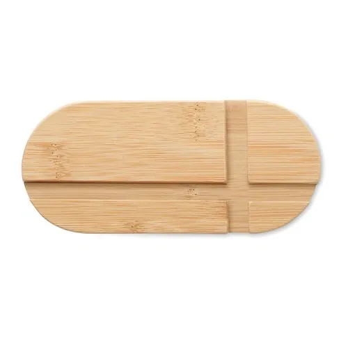 Soporte de bambú para tablet y smartphone ajustable ref MO6603 - Open Madera