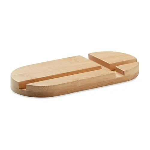 Soporte de bambú para tablet y smartphone ajustable ref MO6603 - Top Madera