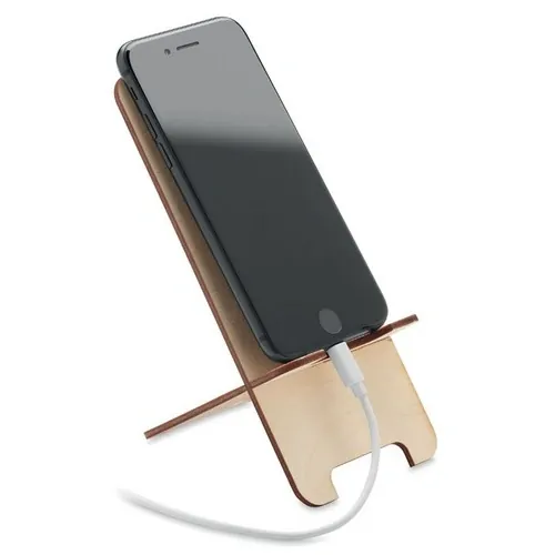 Soporte de teléfono de madera de abedul con semillas ref MO6690 - Side Madera