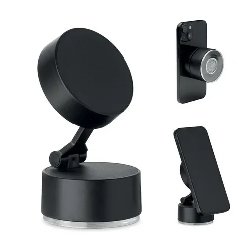 Soporte magnético para teléfono con sujeción al vacío ref MO2619 - Negro