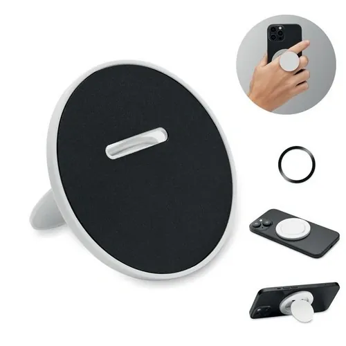 Soporte magnético para teléfono en ABS reciclado ref MO2556 - Blanco