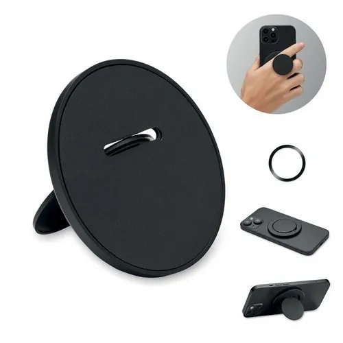 Soporte magnético para teléfono en ABS reciclado ref MO2556 - Negro
