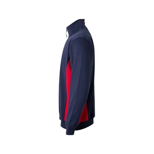 Sudadera bicolor con cuello alto y media cremallera ref 36044 - Azul Marino 07