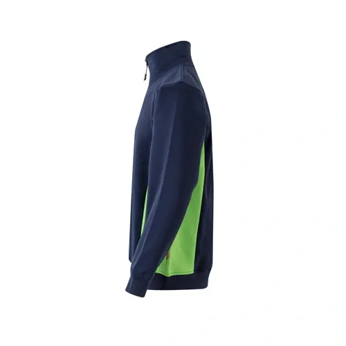 Sudadera bicolor con cuello alto y media cremallera ref 36044 - Azul Marino 10