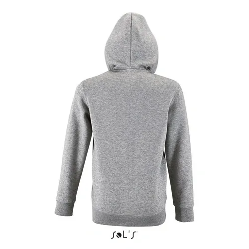 Sudadera Niño con capucha y bolsillos canguro ref S02092 - Gris Mezcla Back
