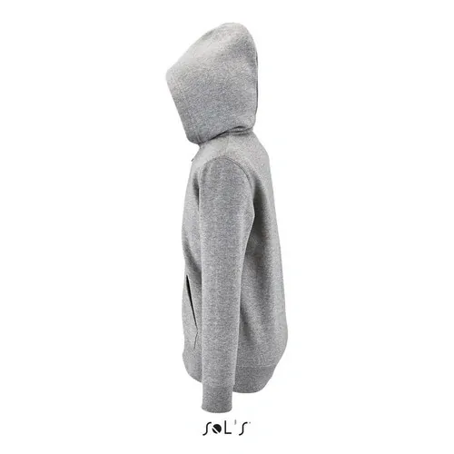 Sudadera Niño con capucha y bolsillos canguro ref S02092 - Gris Mezcla Side