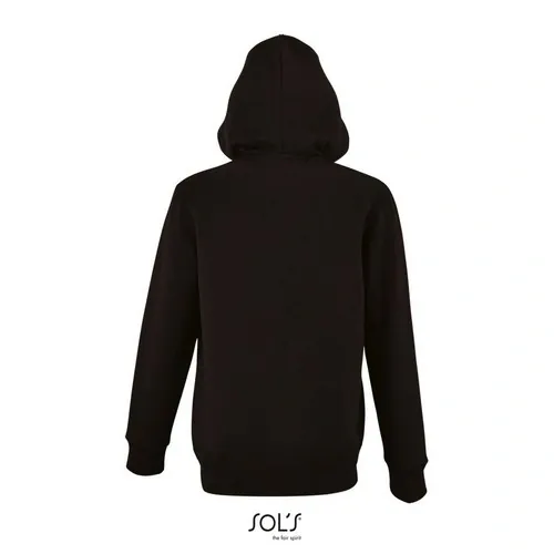 Sudadera Niño con capucha y bolsillos canguro ref S02092 - Negro Back