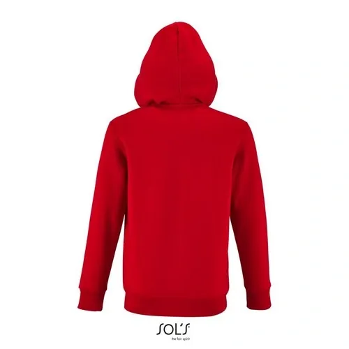 Sudadera Niño con capucha y bolsillos canguro ref S02092 - Rojo Back
