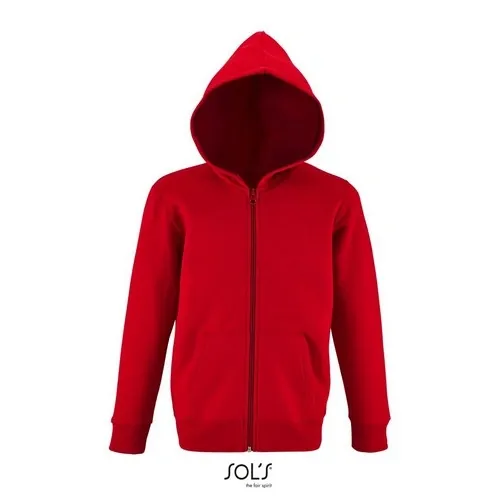 Sudadera Niño con capucha y bolsillos canguro ref S02092 - Rojo