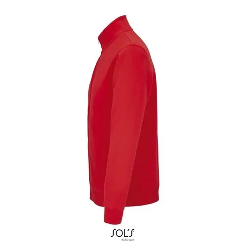 Sudadera unisex con cremallera reciclada 280GSM ref S04240 - Rojo Vivo Side