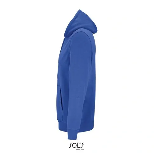 Sudadera unisex con cremallera y capucha orgánica 280GSM ref S04237 - Azul Royal Side
