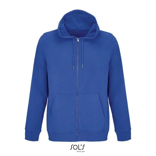 Sudadera unisex con cremallera y capucha orgánica 280GSM ref S04237 - Azul Royal