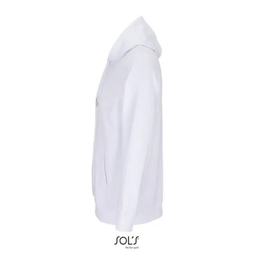 Sudadera unisex con cremallera y capucha orgánica 280GSM ref S04237 - Blanco Side