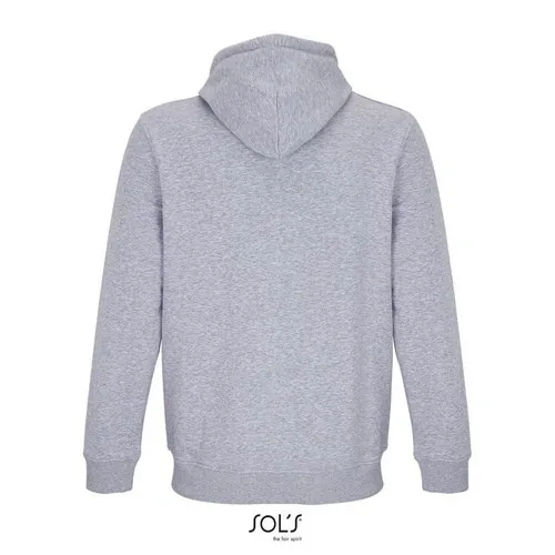 Sudadera unisex con cremallera y capucha orgánica 280GSM ref S04237 - Gris Mezcla Back