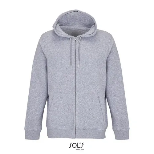 Sudadera unisex con cremallera y capucha orgánica 280GSM ref S04237 - Gris Mezcla