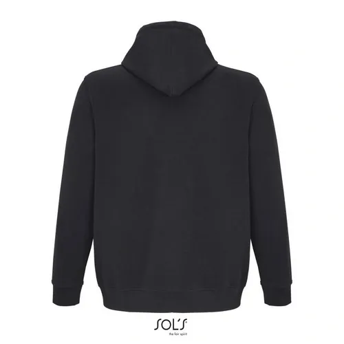 Sudadera unisex con cremallera y capucha orgánica 280GSM ref S04237 - Negro Back