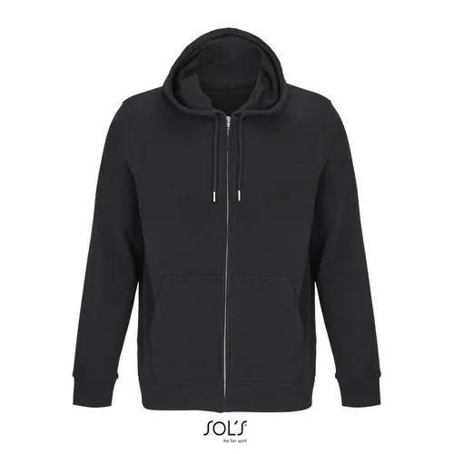 Sudadera unisex con cremallera y capucha orgánica 280GSM ref S04237 - Negro