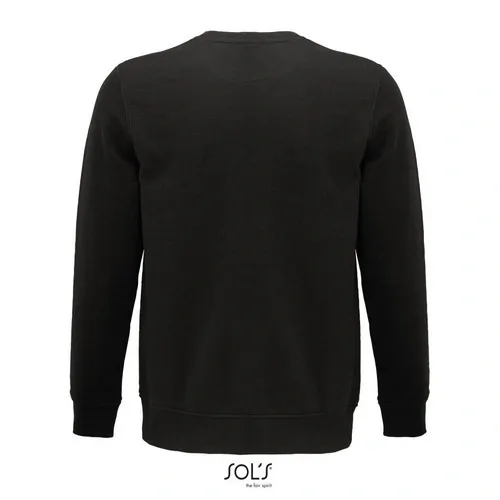 Sudadera unisex de algodón orgánico con cuello redondo ref S03574 - Antracita Oscura Back